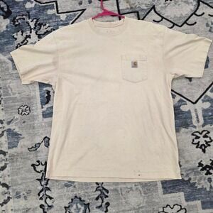 Carhartt pocket Tee shirt beige SZ large